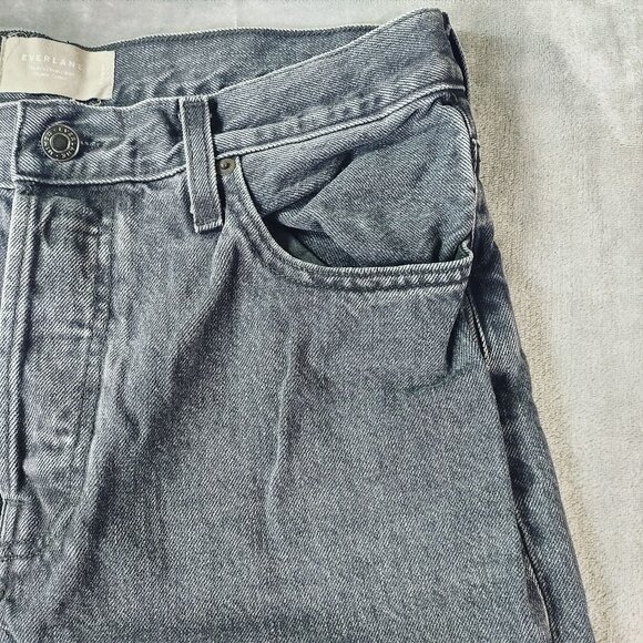 Everlane Womens 90s Cheeky Jeans 30R High Rise Straight Organic Cotton Blue Vibe - Picture 3 of 10